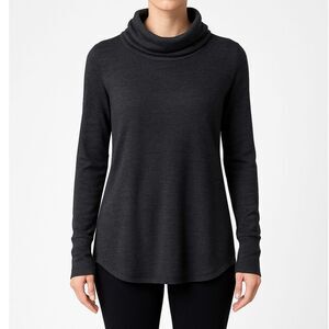 Michael Stars Grey Waffle Knit Oversized Turtleneck L cozy